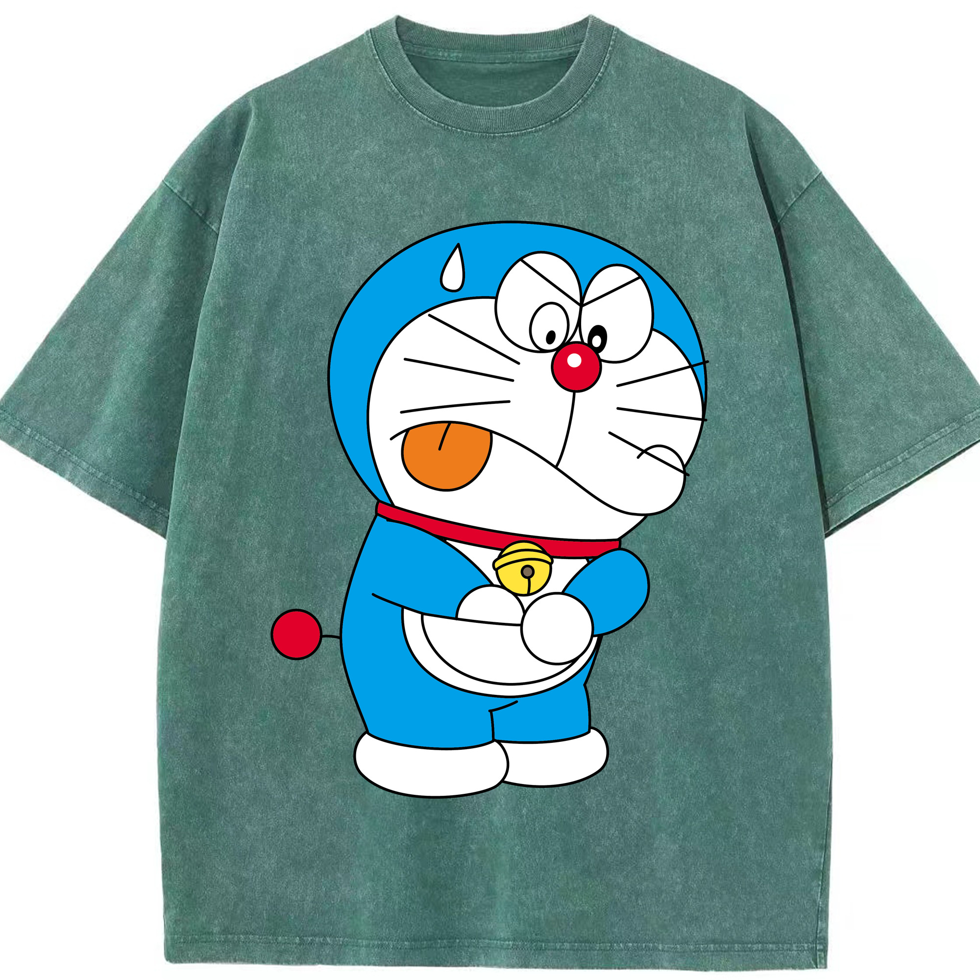 （画像用） ドラえもん Doraemon 綿100% ヴィンテージ風 半袖Tシャツ（フロントプリント）